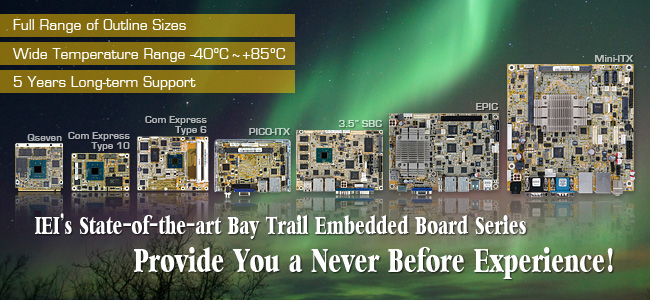 IEI's State-of-the-art Bay Trail Embedded Board Series